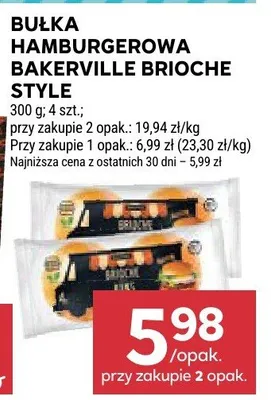 Bułka hamburgerowa Brioche Style Bakerville promocja w Stokrotka
