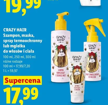 Maska do włosów Crazy Hair promocja w Lidl