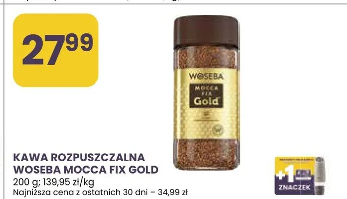 Kawa rozpuszczalna Woseba Mocca Fix Gold promocja w Stokrotka