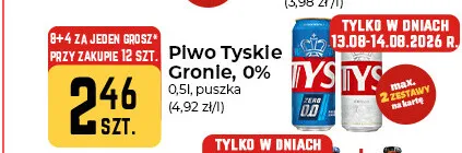 Piwo bezalkoholowe Tyskie promocja w Społem Częstochowa