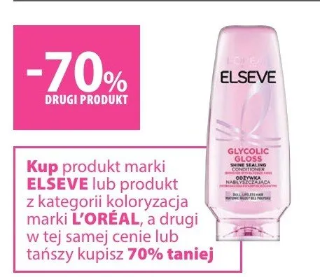 Produkty marki Elseve lub koloryzacja marki L'Oréal promocja w Hebe