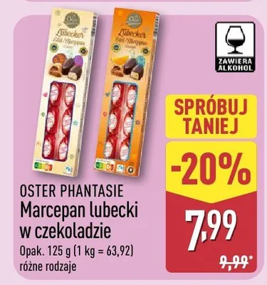 Marcepan lubecki w czekoladzie różne rodzaje promocja w Aldi