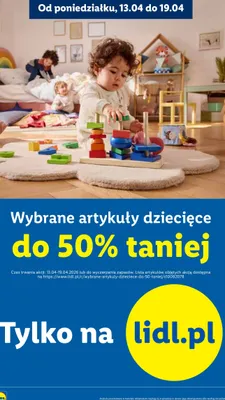 Art. dziecięce do -50% promocja w Lidl