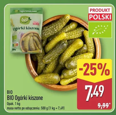 BIO Ogórki kiszone Bio promocja w Aldi