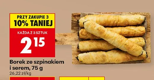 Borek ze szpinakiem i serem promocja w Biedronka