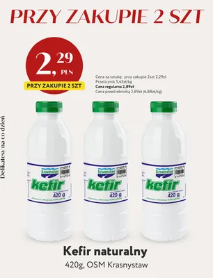 Kefir naturalny Krasnystaw promocja w Market Point