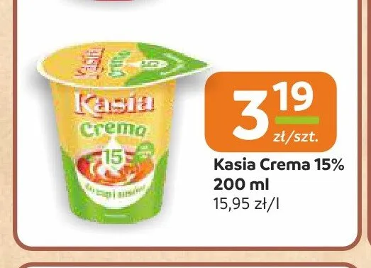 Śmietanka Kasia Crema 15% promocja w Gama