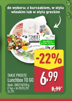 Lunchbox TO GO w stylu włoskim Takie Proste promocja w Aldi