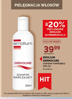 Szampon nawilżający Emolium Dermocare promocja w Ziko Dermo