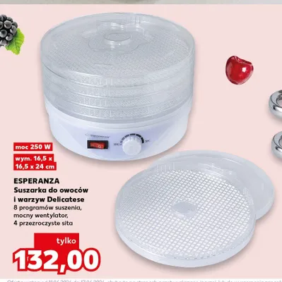 Suszarka do owoców i warzyw Esperanza Delicatese promocja w Kaufland