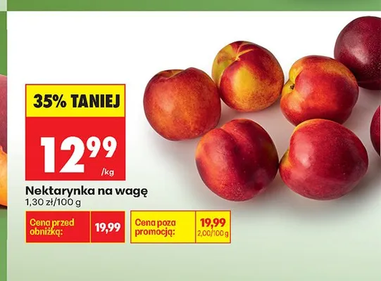 Nektarynka na wagę promocja w Biedronka