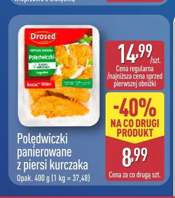 Polędwiczki panierowane z piersi kurczaka Drosed promocja w Aldi