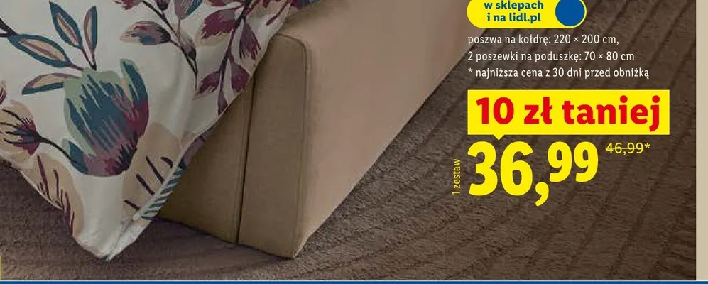 Pościel z mikrowłókna satynowego 220x200 cm + 2x 70x80 cm promocja w Lidl