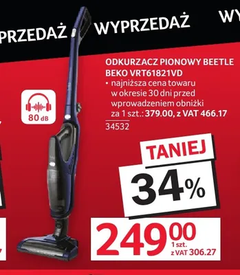 Odkurzacz pionowy Beetle Beko VRT61821VD promocja w Selgros