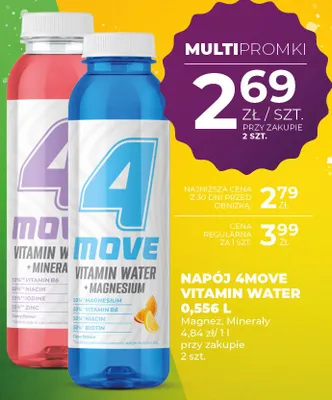 Napój 4MOVE Vitamin Water Magnesium 0,556 L promocja w Duży Ben