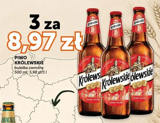 Piwo Królewskie Jasne Pełne 3-pak 500 ml promocja w Euro Sklep