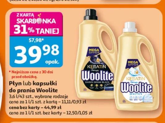 Płyn do prania Woolite promocja w Auchan