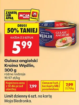 Gulasz angielski różne rodzaje promocja w Biedronka