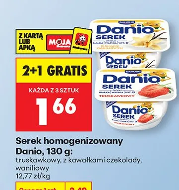 Serek homogenizowany truskawkowy promocja w Biedronka