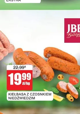 Kiełbasa z czosnkiem niedźwiedzim JBB Bałdyga promocja w Bingo
