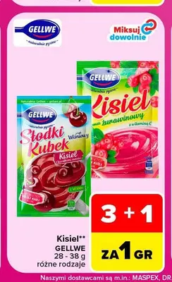 Kisiel smak żurawinowy Gellwe promocja w Carrefour Market