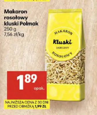 Makaron rosołowy kluski Polmak promocja w Delikatesy Centrum