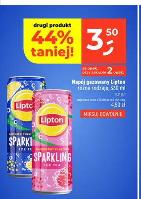 Napój gazowany Lipton Sparkling Ice Tea Raspberry promocja w Dealz