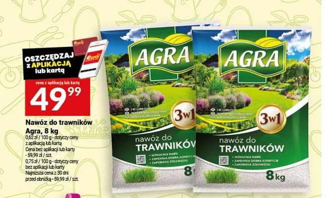 Nawóz do trawników Agra promocja w Twój Market