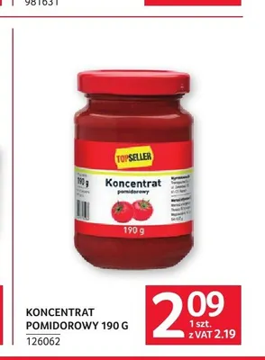 Koncentrat pomidorowy TopSeller promocja w Selgros