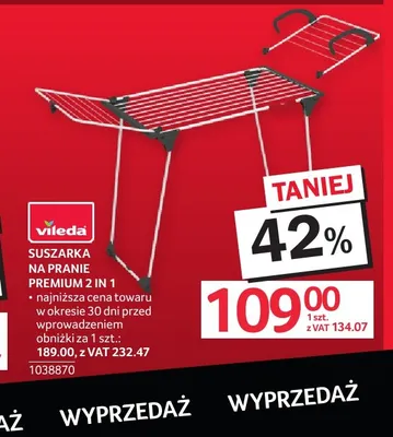 Suszarka na pranie Premium 2 in 1 Vileda promocja w Selgros