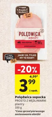 Polędwica sopocka plastry promocja w Intermarche