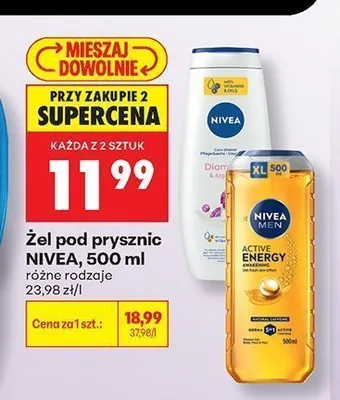 Żel pod prysznic Nivea Men Active Energy promocja w Biedronka
