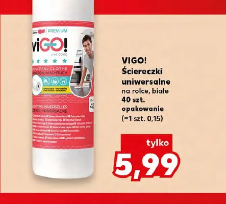 Ściereczki uniwersalne na rolce białe Vigo! promocja w Kaufland