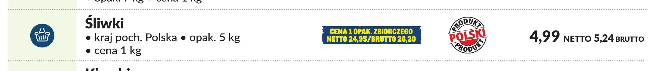 Śliwki polskie promocja w Makro