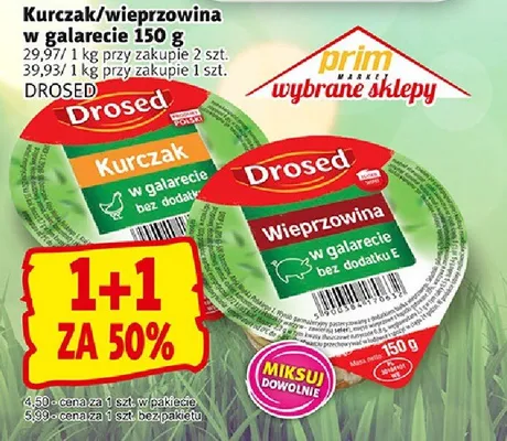 Kurczak/wieprzowina w galarecie 150 g DROSED promocja w Prim Market