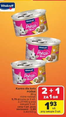 Karma dla kota Poesie promocja w Carrefour