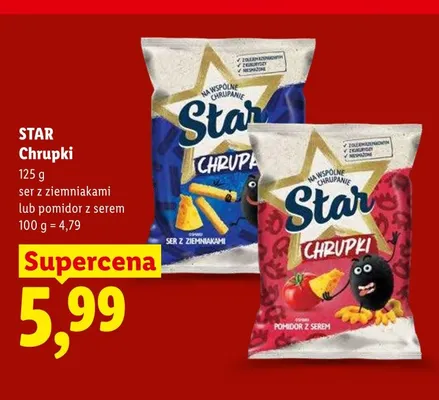 Chrupki ser z ziemniakami Star promocja w Lidl