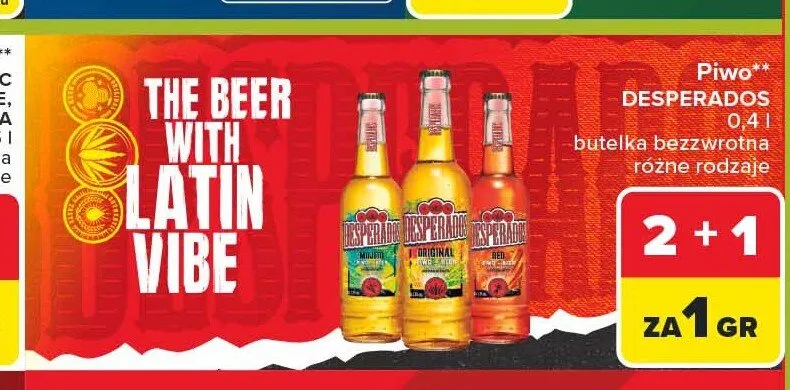 Piwo Desperados Red promocja w Carrefour Market