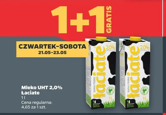Mleko UHT 2,0% Łaciate promocja w Netto