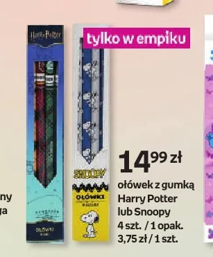 Ołówek z gumką Snoopy promocja w Empik
