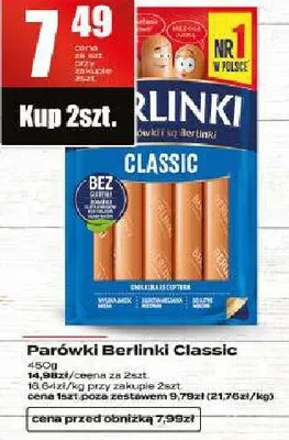 Parówki Berlinki Classic promocja w Supeco