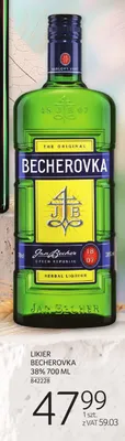 Likier Becherovka 38% promocja w Selgros