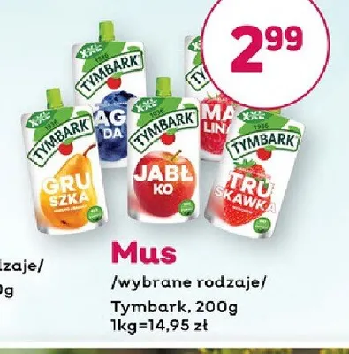 Mus truskawka Tymbark promocja w Bliski