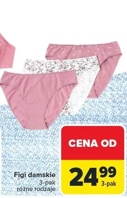 Figi damskie 3-pak promocja w Carrefour
