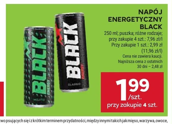 Napój energetyczny Black Mojito promocja w Stokrotka