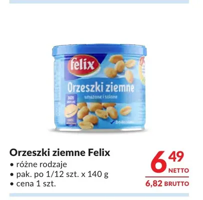 Orzeszki ziemne Felix promocja w Makro