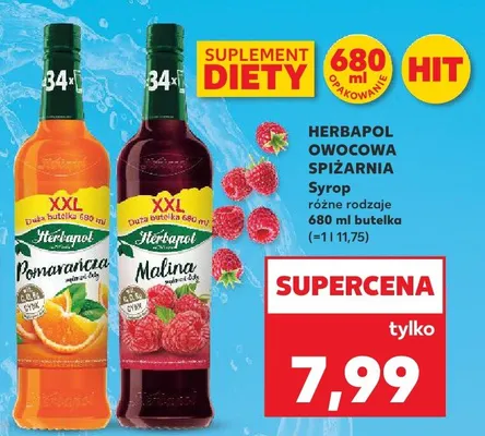 Syrop różne rodzaje 680ml butelka (=1l 11,75) promocja w Kaufland