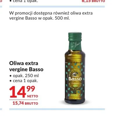 Oliwa extra vergine Basso promocja w Makro