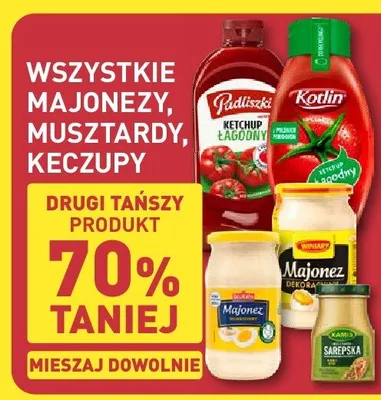 Majonezy, musztardy, keczupy promocja w Aldi