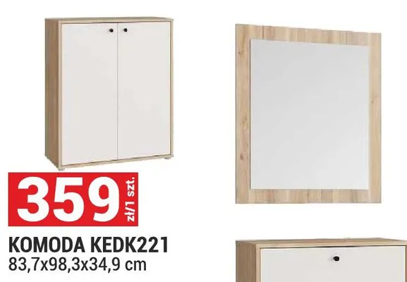 Komoda KEDK221 System Kendray kolor piaskowy/dąb Mauvella 83,7x98,3x34,9cm promocja w Merkury Market